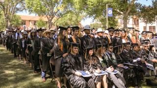 Graduating Students Sitting Down